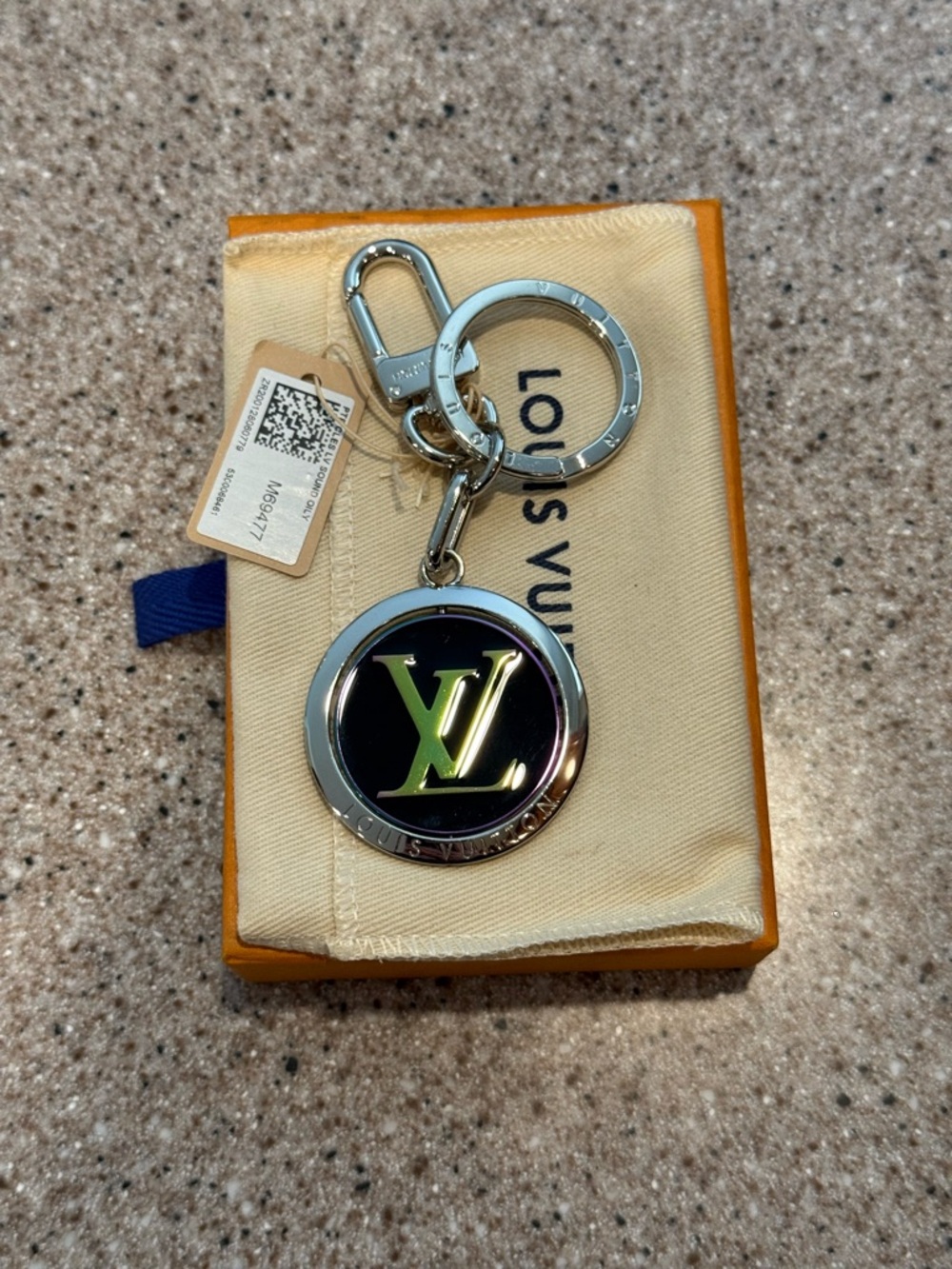 NWT Rare Louis Vuitton Porte Cles LV Sound Oily Keychain/Bag Charm M69477 Auth